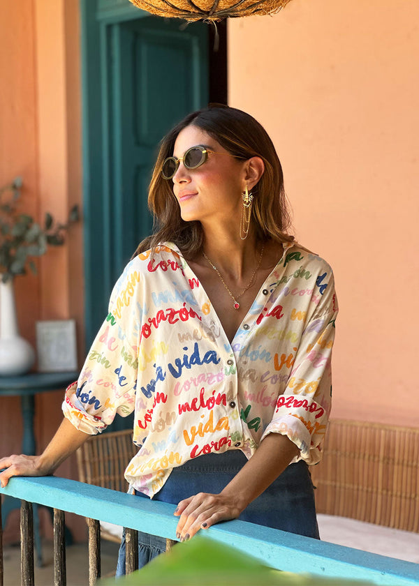 Camisa Lola Texto