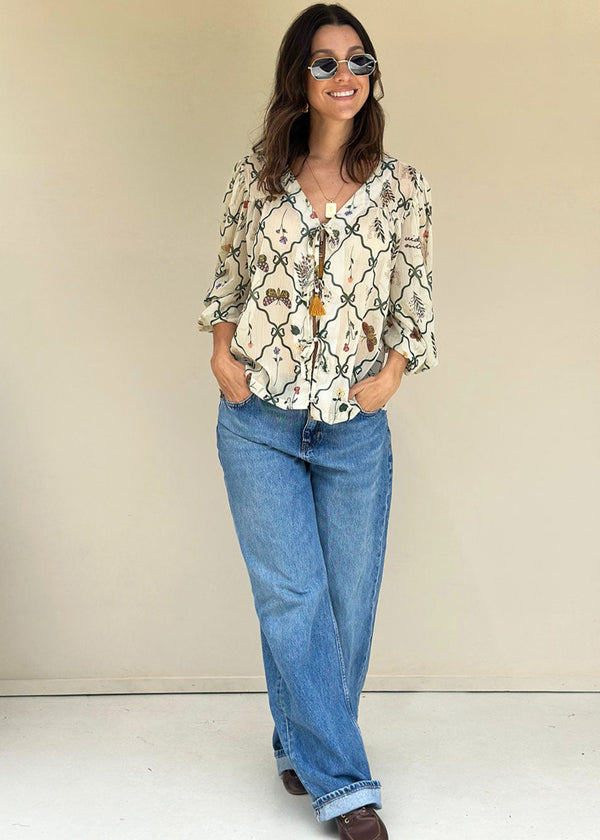 Romero Printed Chiffon Blouse