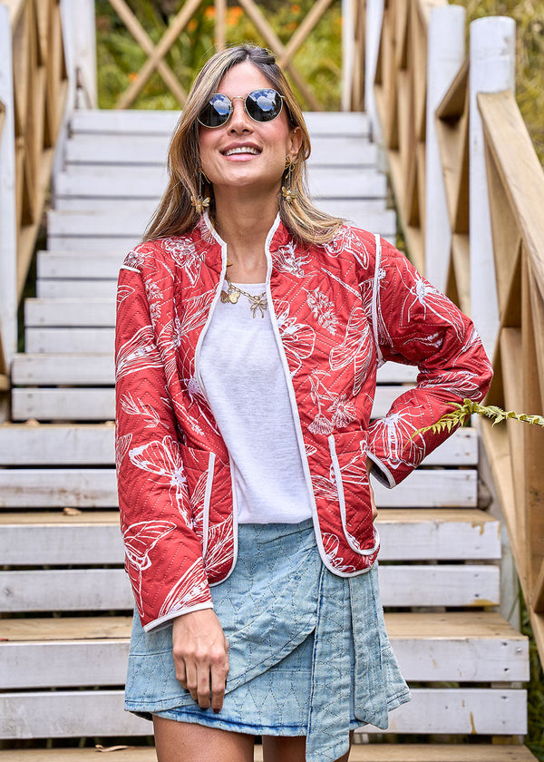 Azahar Printed Puffer Jacket