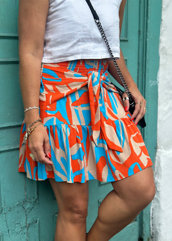 Fidelia Orange Skirt