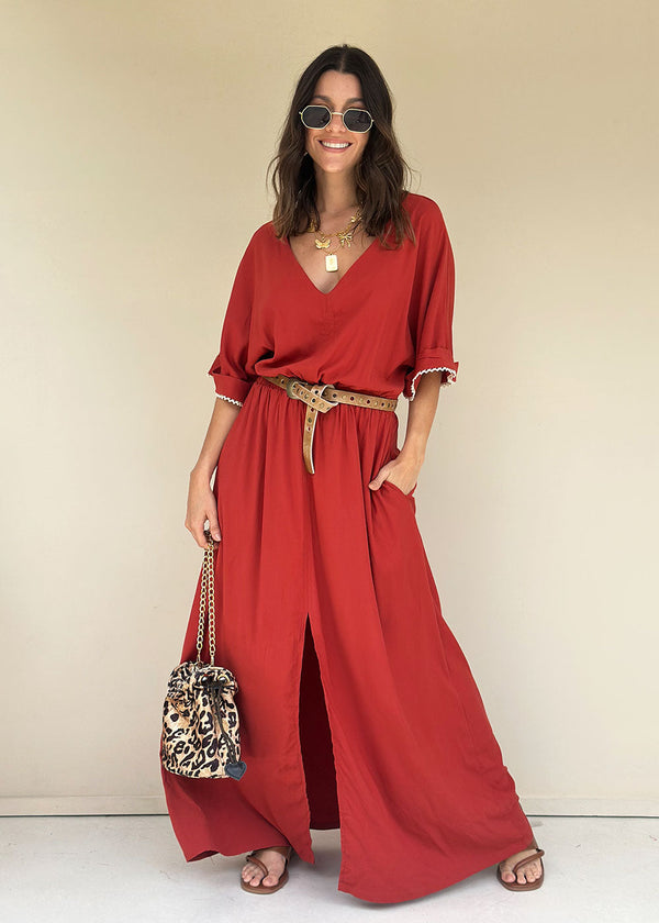 Rosal Terracotta Maxi Dress