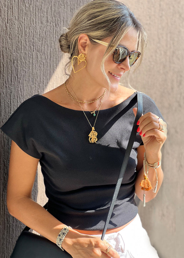 Black Juliana Blouse